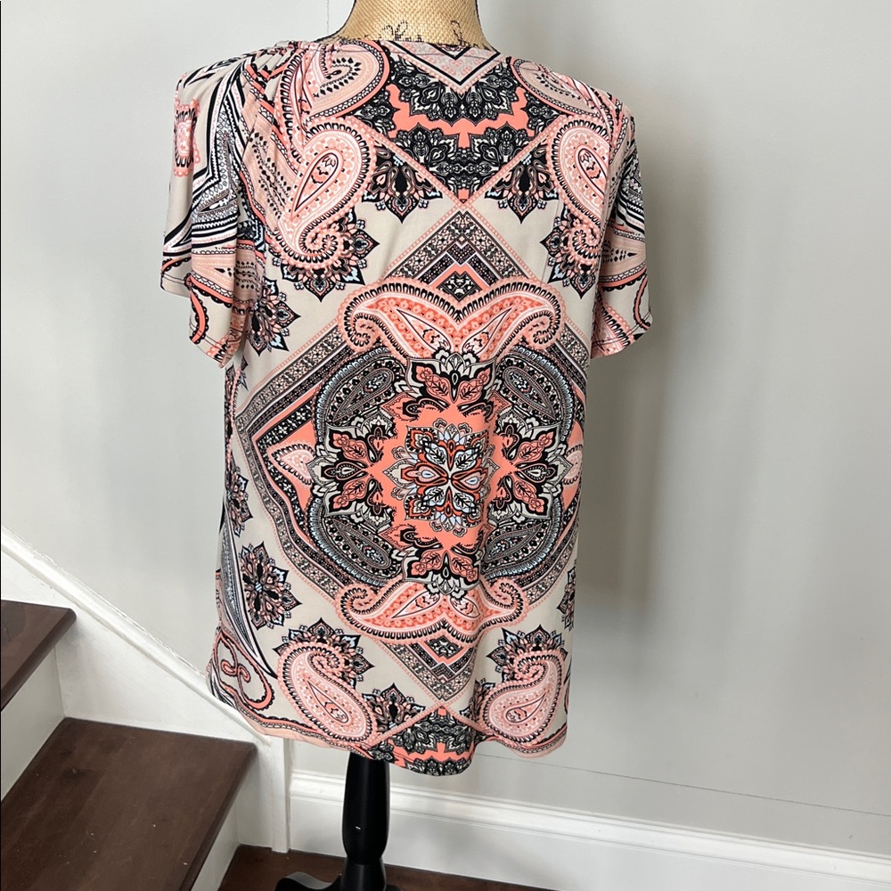 Style & co XL flowy stretch paisley blouse - Picture 4 of 5